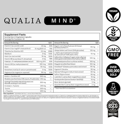 Qualia Mind Brain 2.0 Dietary Dietary Supplement Nootropics - 120 Caps