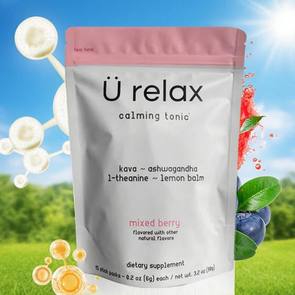 U Relax Calming Tonic 15 Packets MIXED BERRY Flavor Relax Calming Drink US STCOK