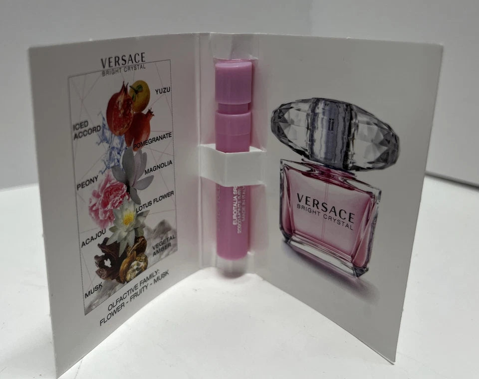 Versace Bright Crystal Eau de Toilette EDT Spray Sample Vial Mini .03oz