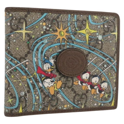 GUCCI Disney Collaboration Donald GG Supreme Wallet PVC 647937 Auth YKZ1064M