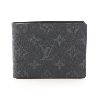 LOUIS VUITTON Portefeuille Multiple wallet M61695 Monogram eclipse Black LV