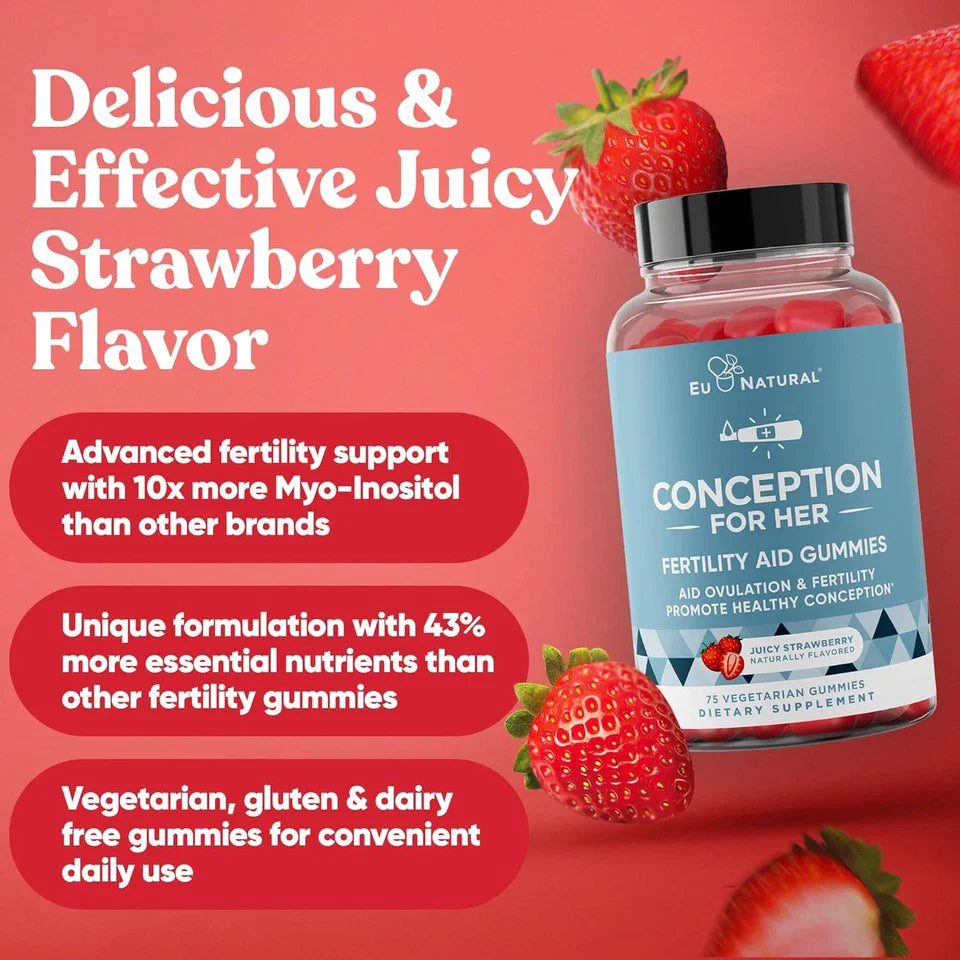 Conception for Her Fertility Gummies - Fertility Supplements for Women with Myo