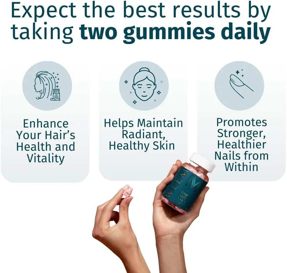 Hair, Skin & Nails Gummies – Vegan Biotin Support | Beauty Vitamins