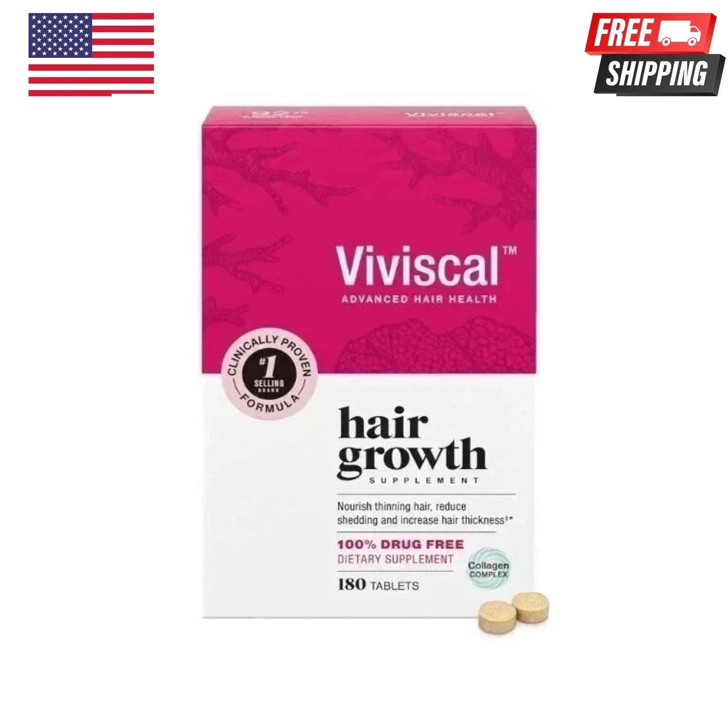 Viviscal V04805 Professional Hair Growth Tablets -180 Tablets