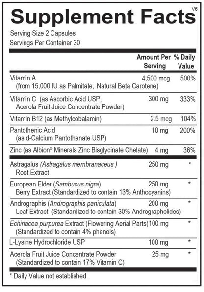 Immune Support Supplement Capsules | Daily Wellness & Immune Health Formula | 60 Capsules