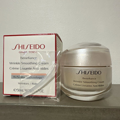 Shiseido Benefiance Wrinkle Smoothing Cream 1.7oz 50ml Sealed Pack New in BOX