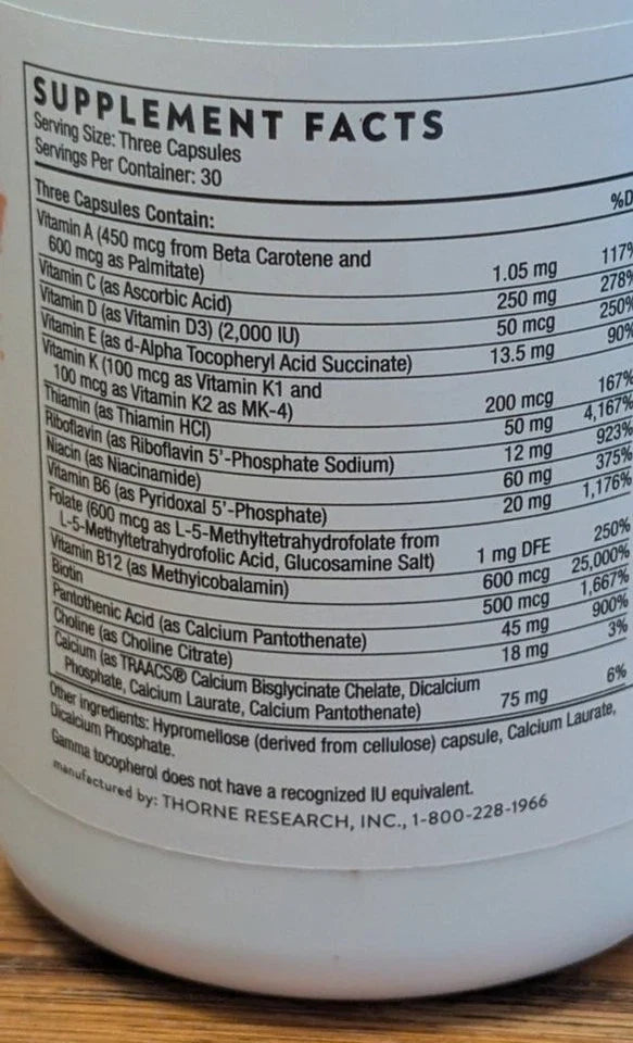 Thorne Multi-Vitamin Elite AM - 90 Capsules