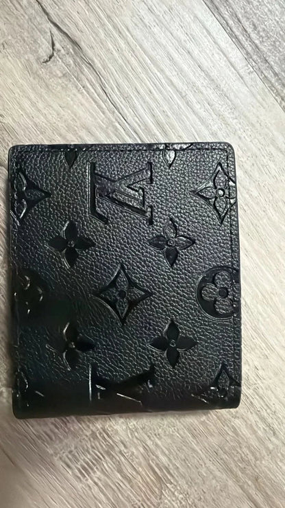 Premium Monogram Men’s Bifold Wallet – Black