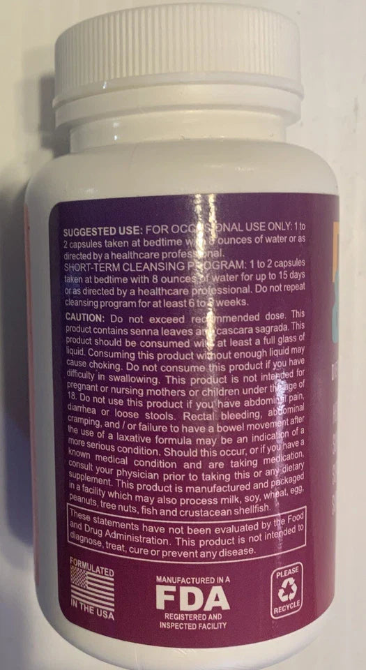 HIBODY Detox & Cleanse Colon , Dietary Suplement, 30 Capsules.