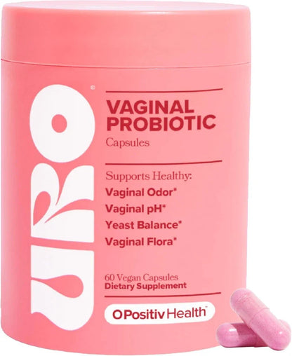 URO O Positiv Vaginal Probiotics 60 Count for Women PH Balance with Prebiotics