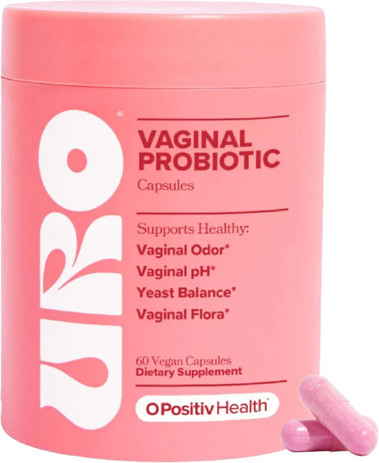 URO O Positiv Vaginal Probiotics 60 Count for Women PH Balance with Prebiotics