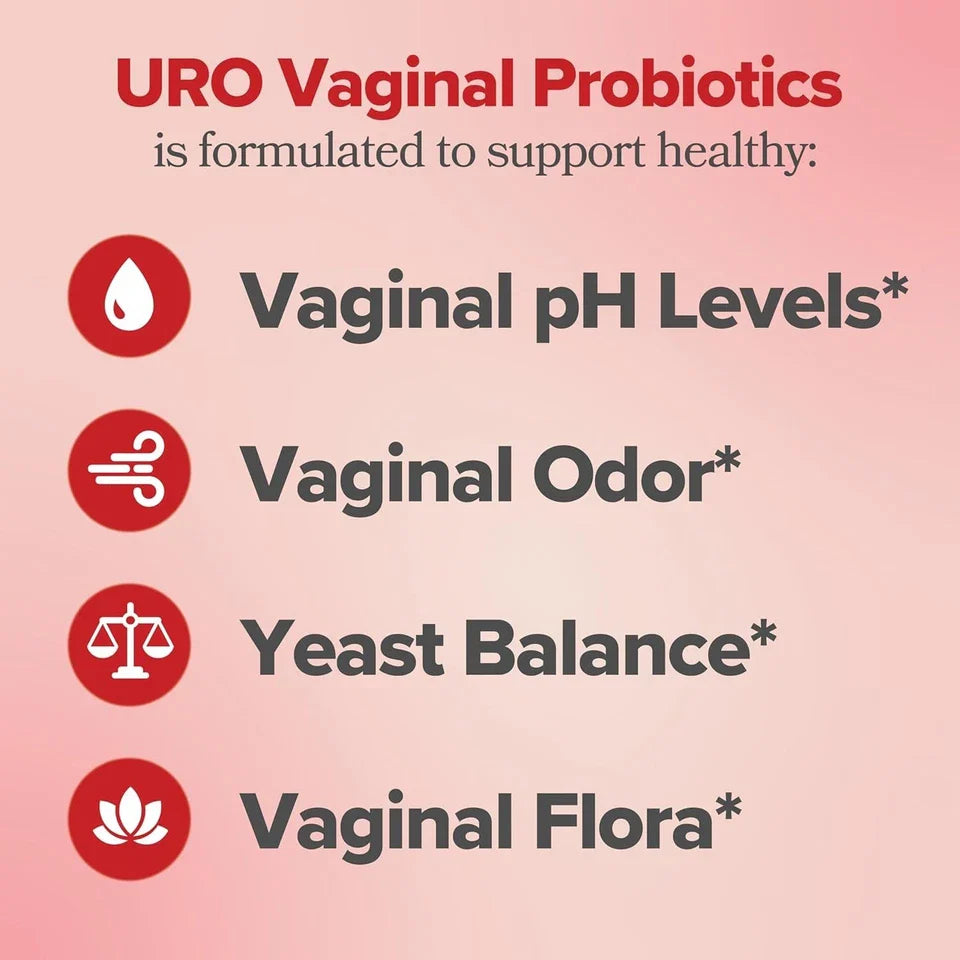 URO O Positiv Vaginal Probiotics 60 Count for Women PH Balance with Prebiotics