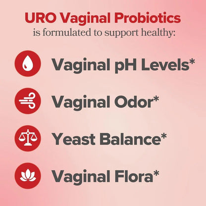 URO O Positiv Vaginal Probiotics 60 Count for Women PH Balance with Prebiotics